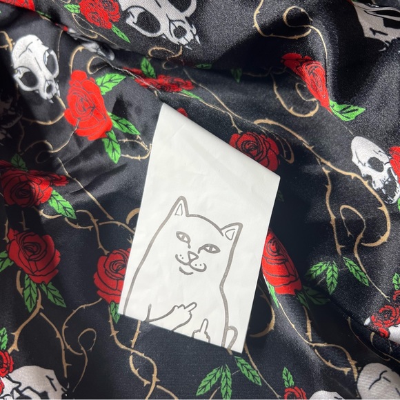 Rip n Dip Dead Roses Skeleton Jacket in Black - Picture 8 of 9